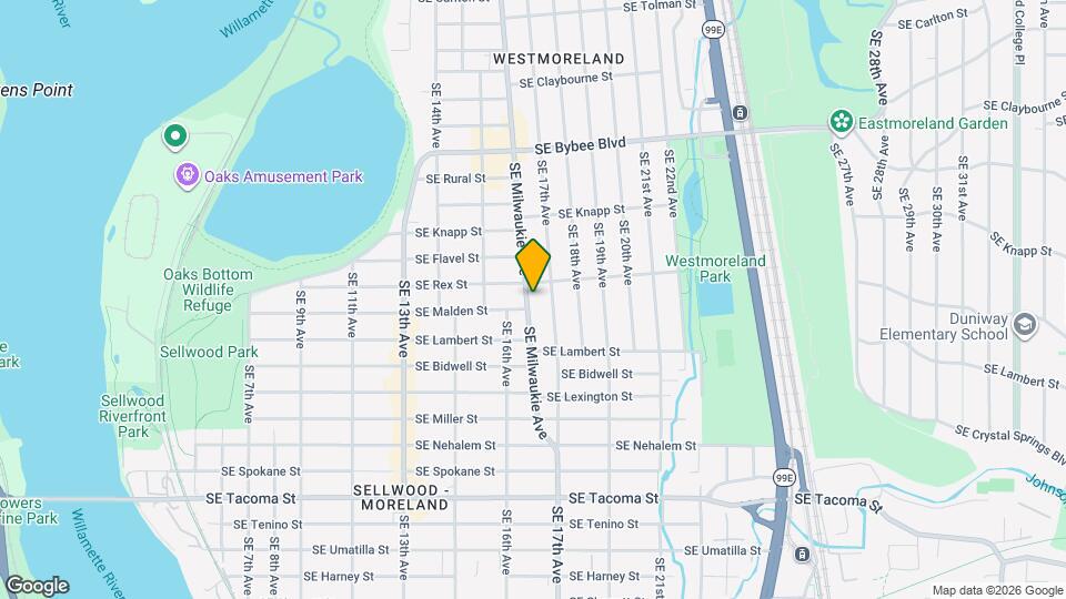 7630 SE Milwaukie Ave Map and Location Details