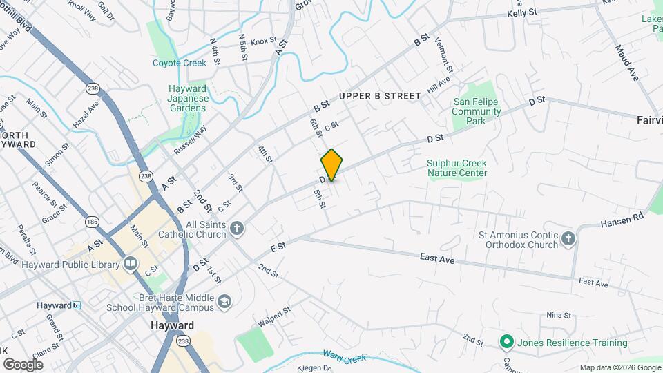 1557 D St, Unit Apartment Map and Location Details