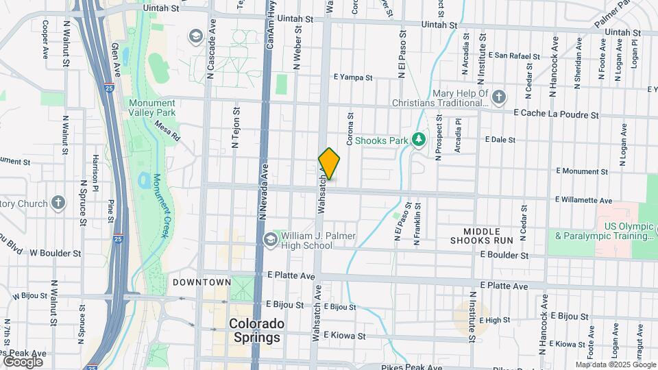 601 N Wahsatch Ave Mapa y Detalles de la Ubicación