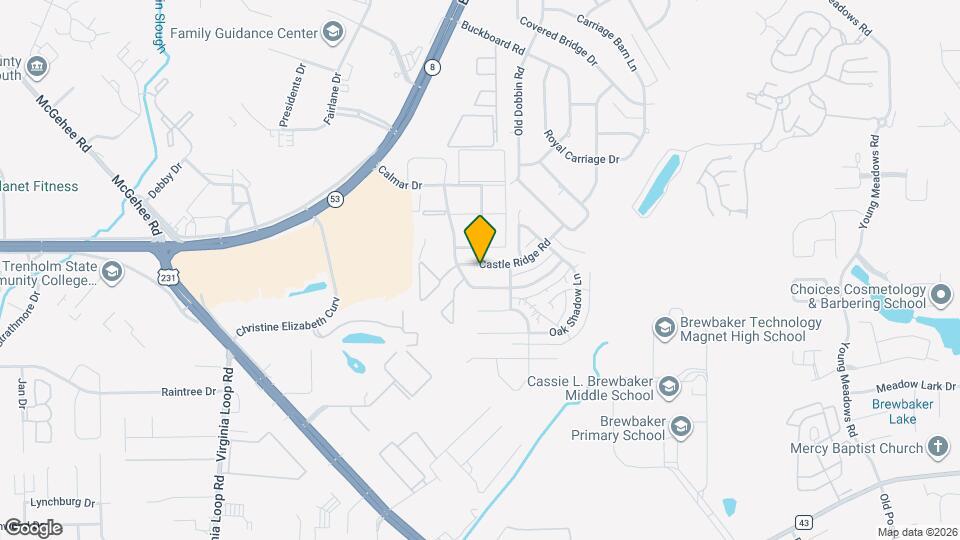 3633 Castle Ridge Rd Map and Location Details