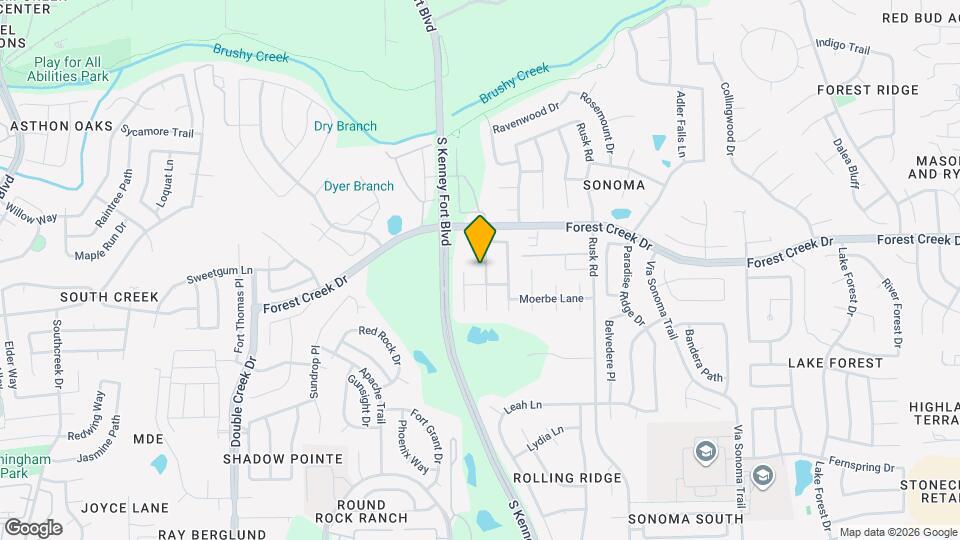 1032 Dyer Creek Pl Map and Location Details