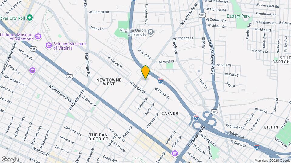 1501 W Moore St Map and Location Details