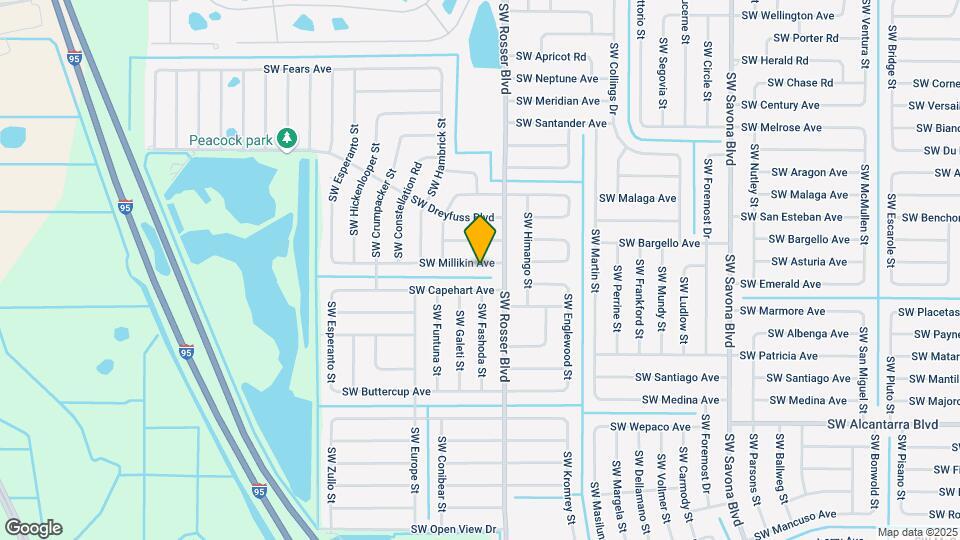 1726 SW Millikin Ave Mapa y Detalles de la Ubicación