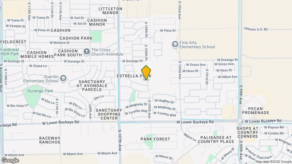 2206 S 105th Dr Map and Location Details