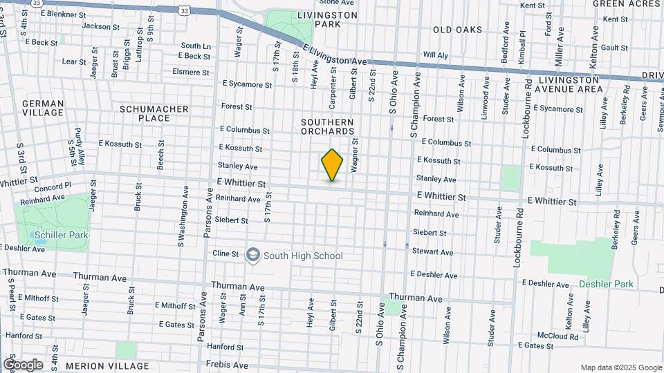 798 E Whittier St Map and Location Details