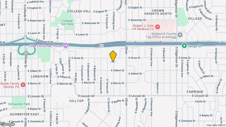 649 S Pershing St Map and Location Details