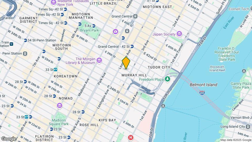 154-156 E 38th St Map and Location Details