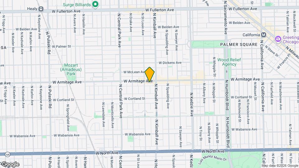 3421 W Armitage Ave Map and Location Details