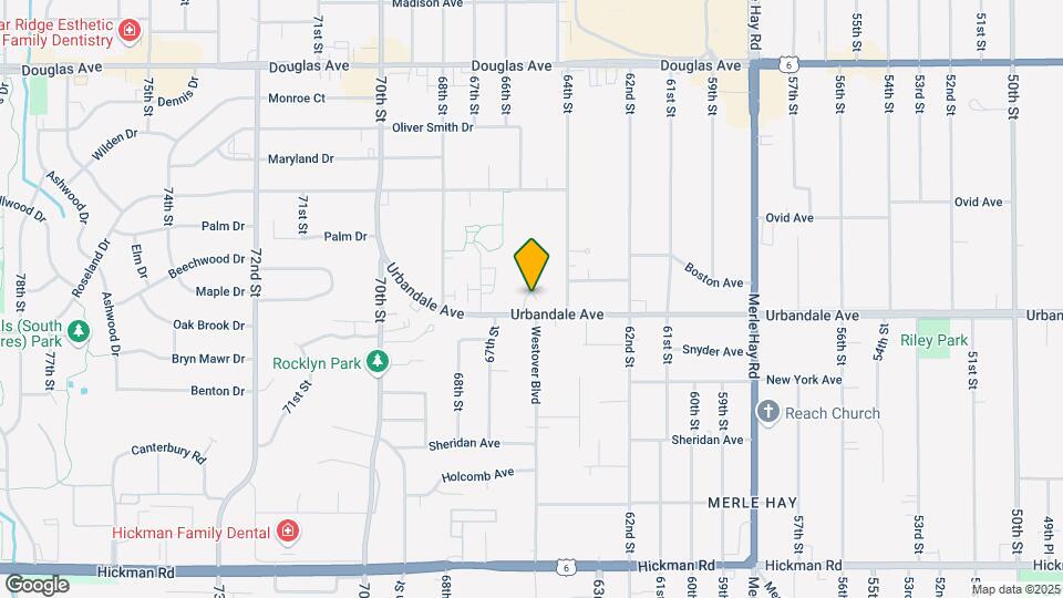 6501 Urbandale Ave Mapa y Detalles de la Ubicación
