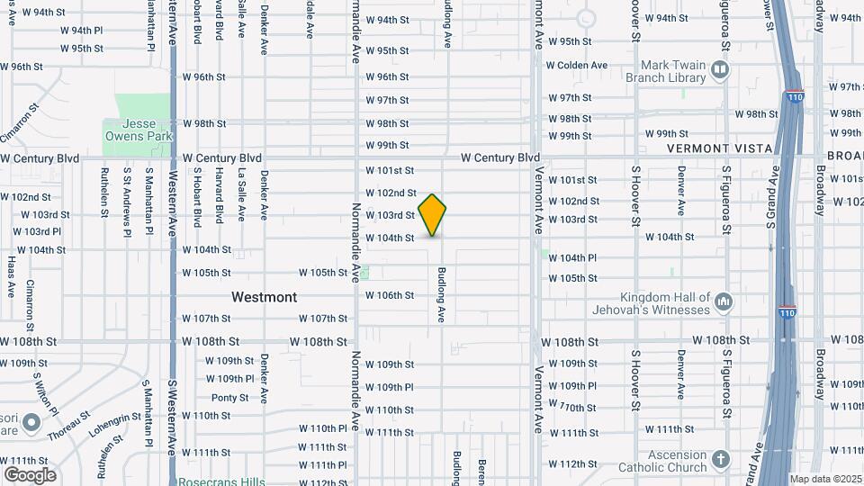 1210 W 104th St Mapa y Detalles de la Ubicación