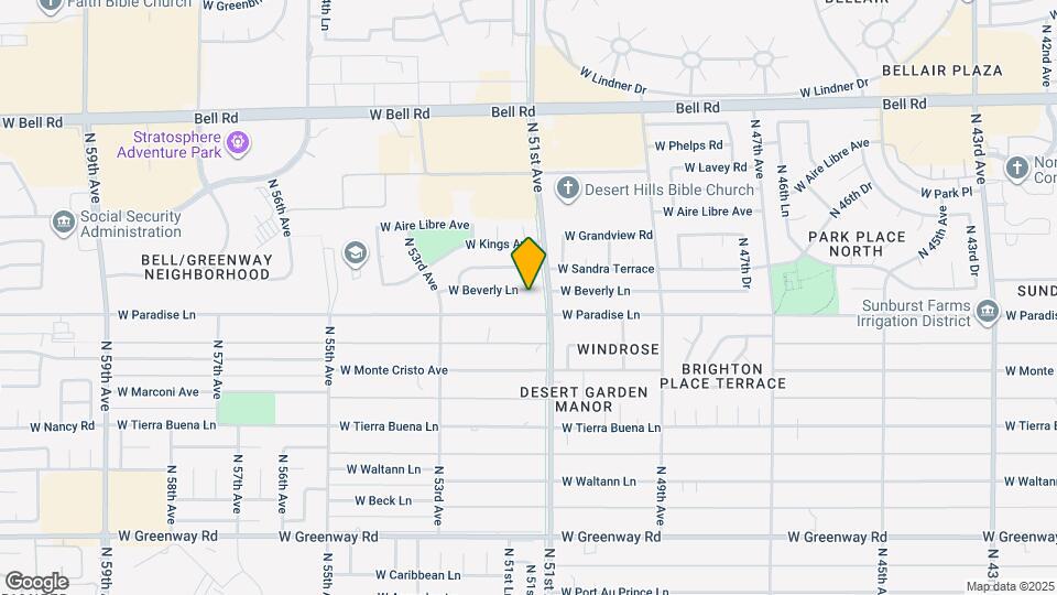 5111 W Beverly Ln Mapa y Detalles de la Ubicación