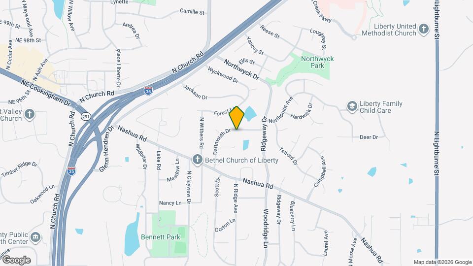 1539 Dartmouth Dr Map and Location Details