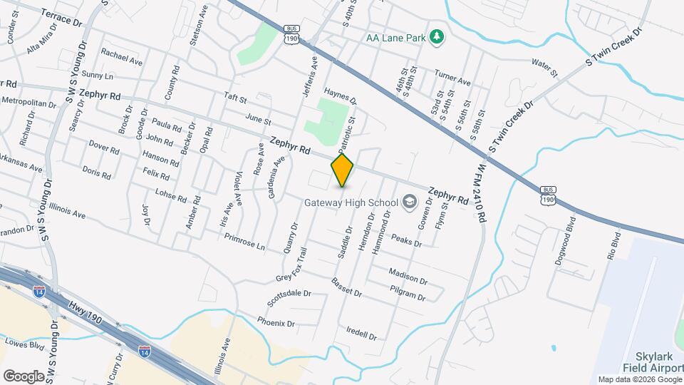 1303 Fox Creek Dr Map and Location Details