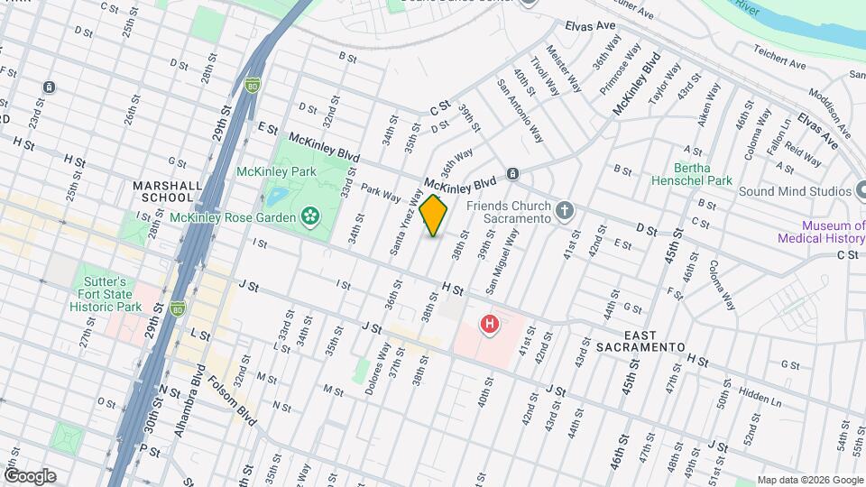 624 37th St Map and Location Details