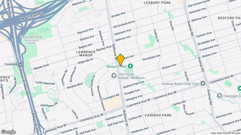 3257 Bathurst St Map and Location Details