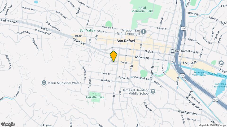 16 Frances St, Unit 16 Frances St. San Rafael, CA Map and Location Details