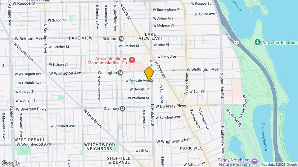 801 W Oakdale Ave, Unit 1B Map and Location Details