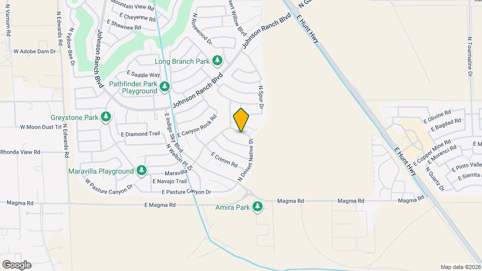 1147 E Coyote Creek Way Map and Location Details