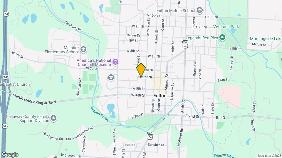 206 W 6th St Map and Location Details