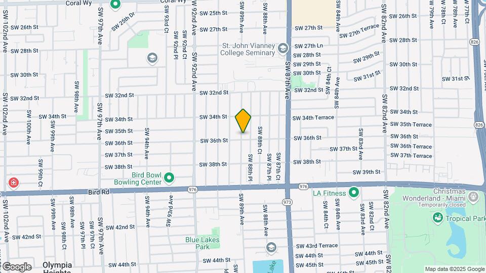 8891 SW 36th St Map and Location Details
