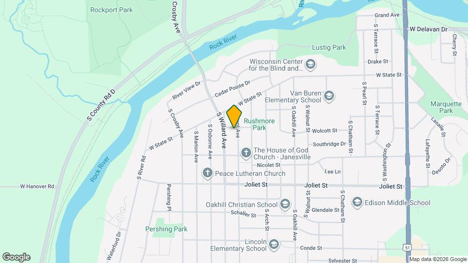 1406 S Grant Ave Map and Location Details