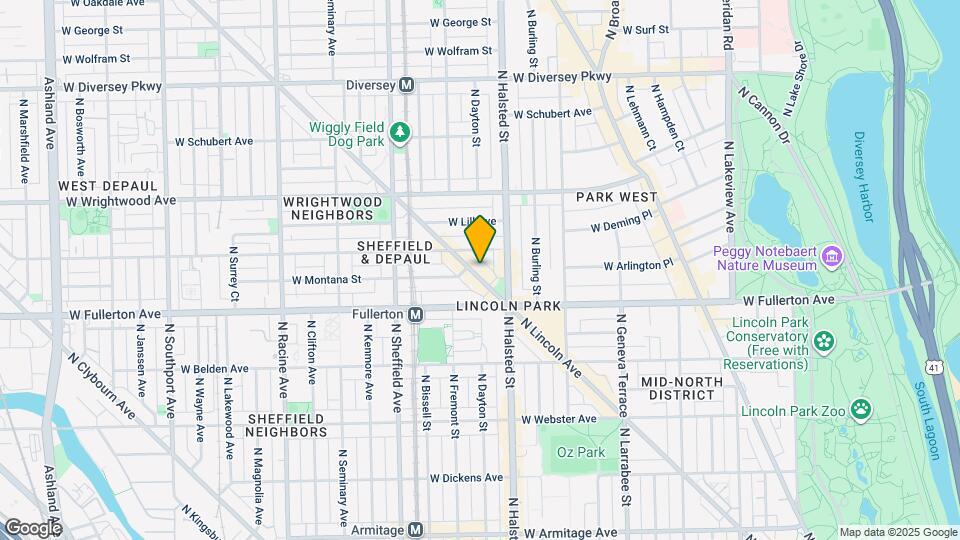 2445 N Lincoln Ave, Unit 2F Map and Location Details