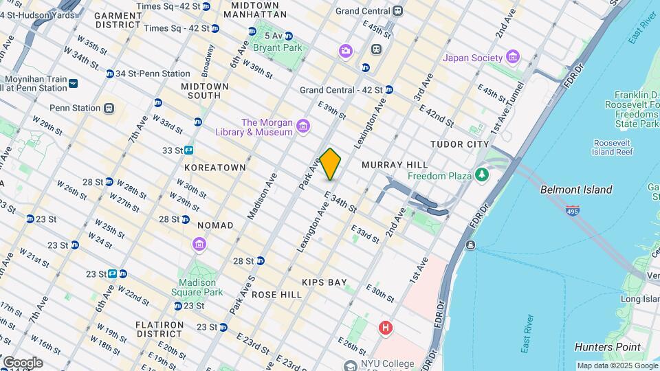 132 E 35th St Mapa y Detalles de la Ubicación