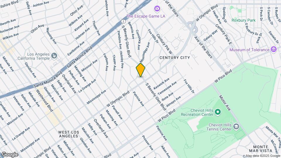2175 S Beverly Glen Blvd Map and Location Details