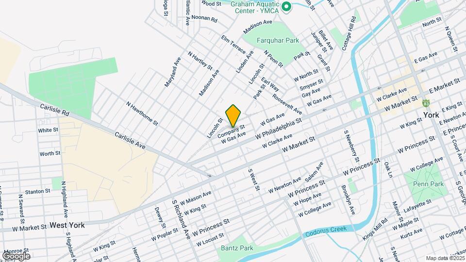 204 N West St Mapa y Detalles de la Ubicación
