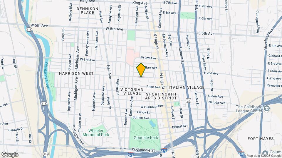 103 W 2nd Ave-Unit -103 Map and Location Details