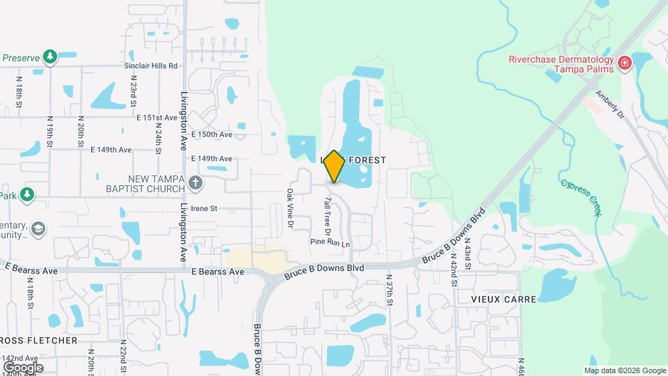 14805 Lake Forest Dr Map and Location Details