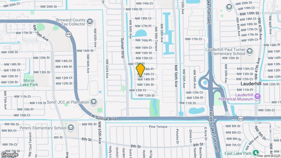 5941 NW 14th St Map and Location Details