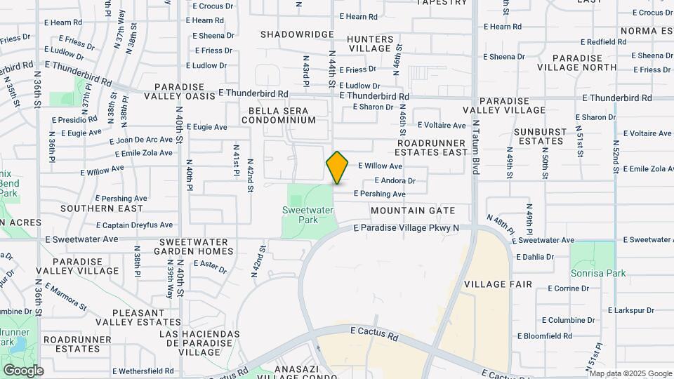 4402 E Pershing Ave Mapa y Detalles de la Ubicación