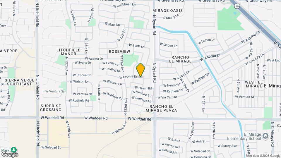 13207 W Crocus Dr Map and Location Details