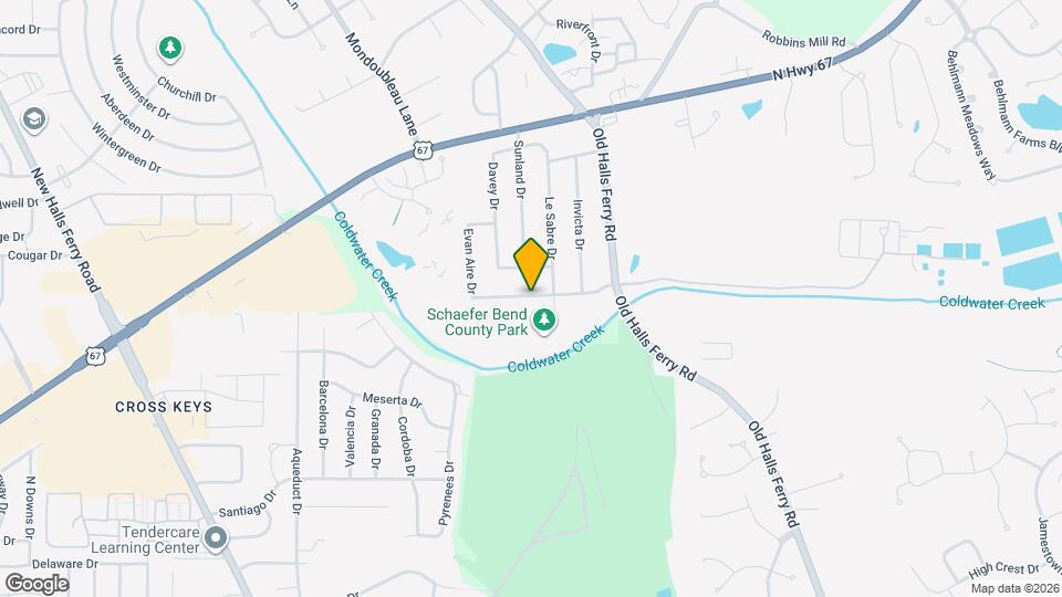 3930 Belcroft Dr Map and Location Details