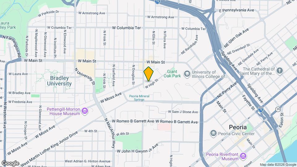 611 W High St Map and Location Details