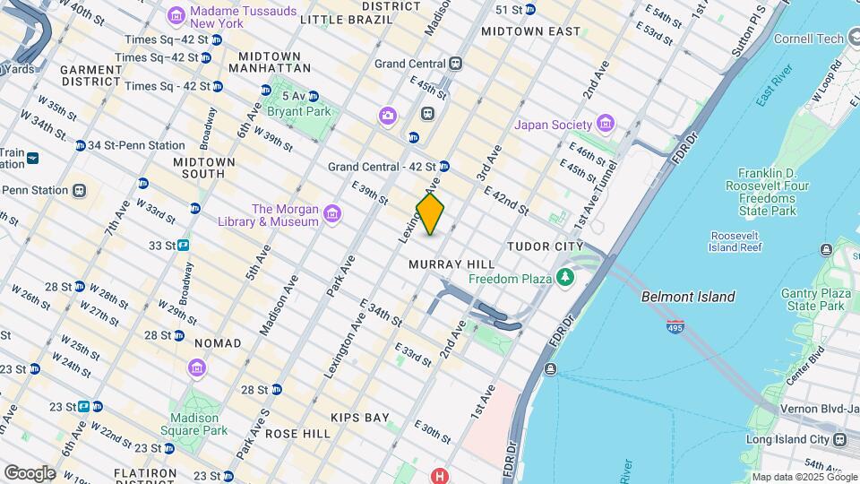 151 E 38th St Map and Location Details