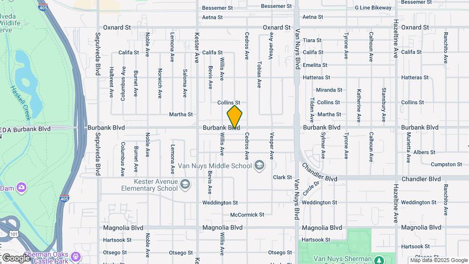 14732 Burbank Blvd Map and Location Details