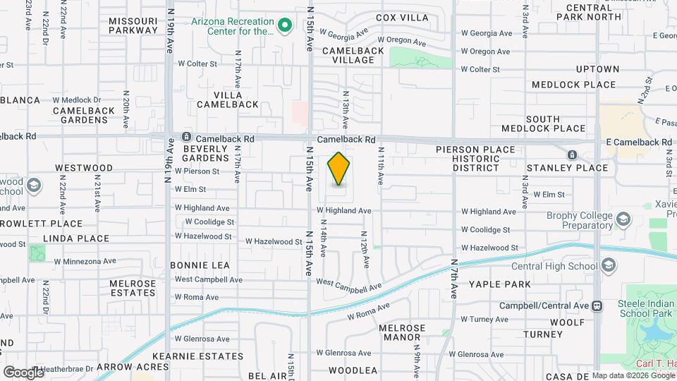 1308 W Elm St Mapa y Detalles de la Ubicación