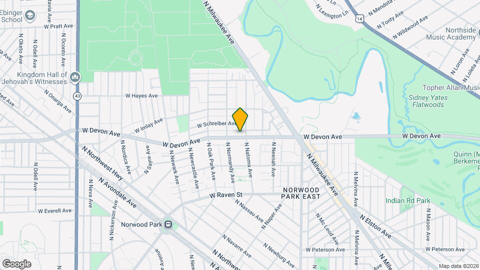 6606 W Devon Ave, Unit 2 Mapa y Detalles de la Ubicación