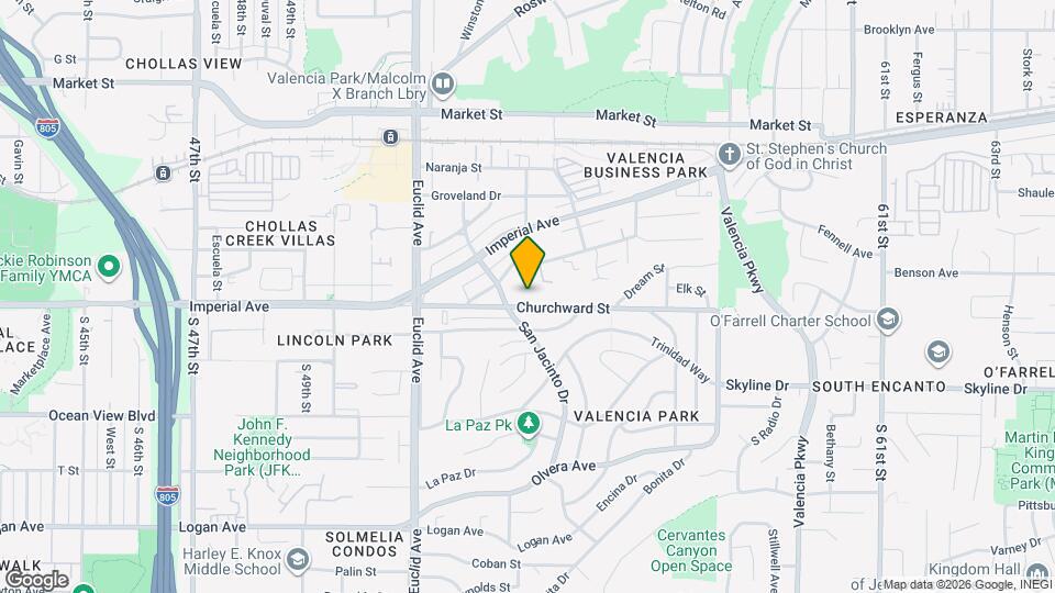 5302 Churchward St Map and Location Details