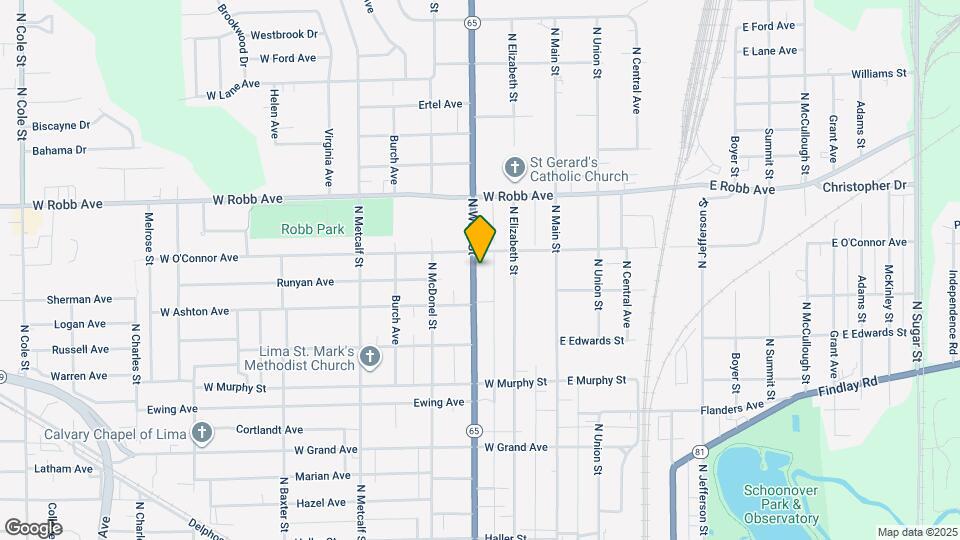1028 N West St Map and Location Details