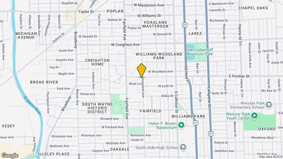 2708 Hoagland Ave Mapa y Detalles de la Ubicación