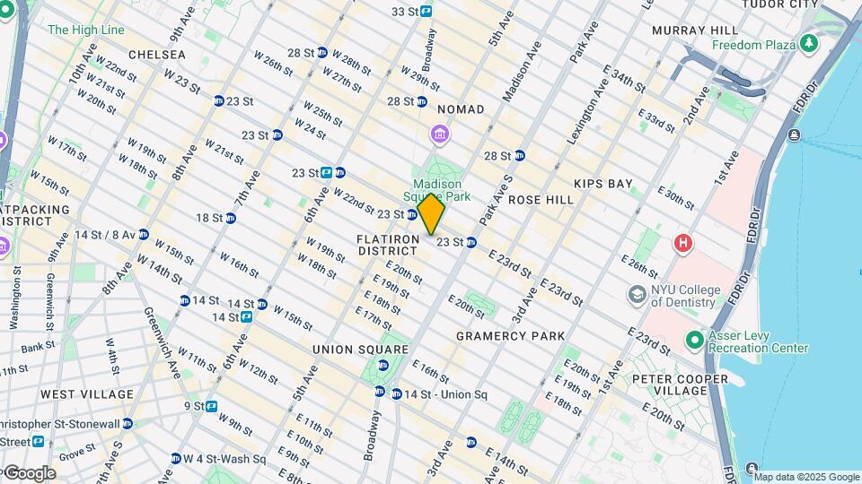 23 E 22nd St Mapa y Detalles de la Ubicación
