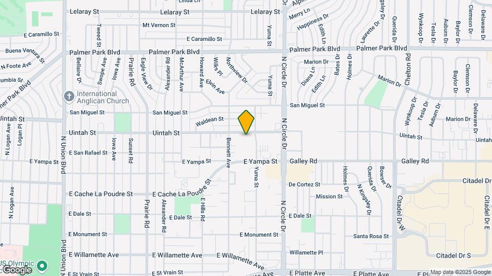 2625-2627 E Uintah St Map and Location Details