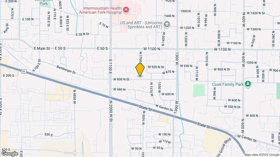1733 W 800 N St Map and Location Details