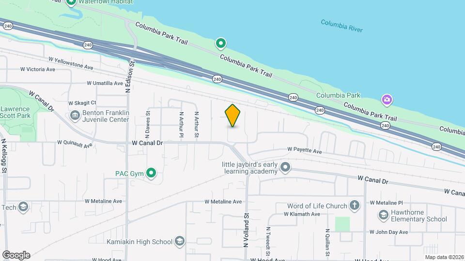 1216 N Williams St, Unit unit B Map and Location Details