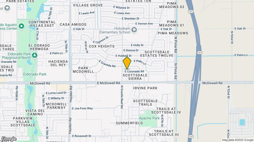8414-8420 E Coronado Rd Mapa y Detalles de la Ubicación