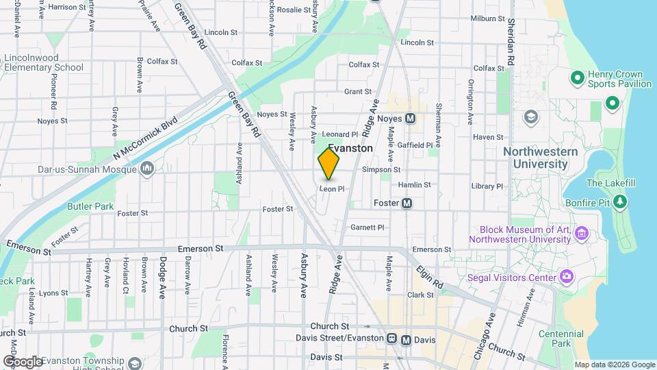 1229 Leon Pl, Unit #2 second flr. Map and Location Details