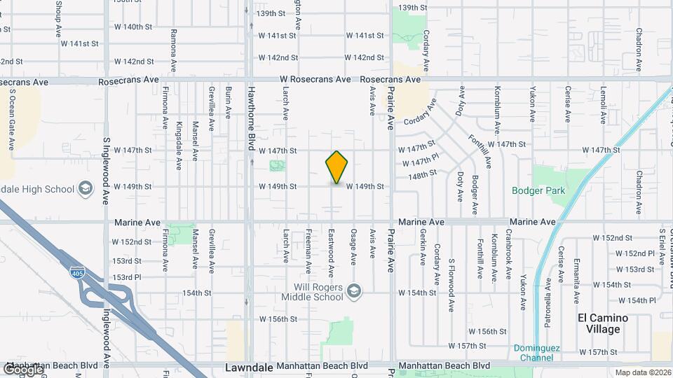 14902 Eastwood Ave Map and Location Details